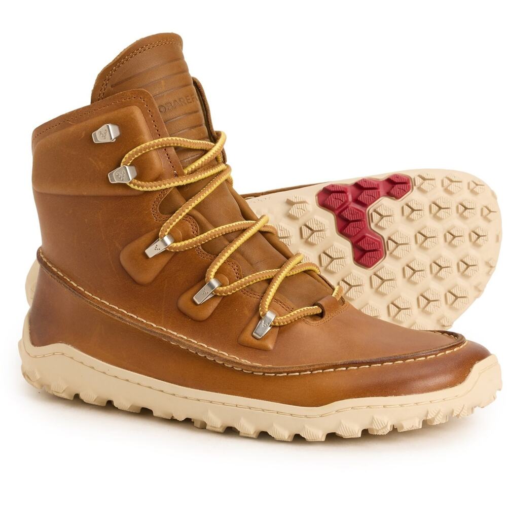 Vivobarefoot Tracker Moc FG2L Hiking Boots Tan Leather Womens US 5 EU 36 NIB